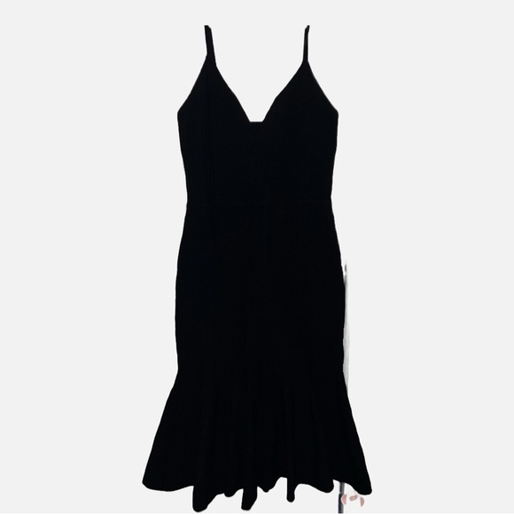 Cider Black Midi Knit Mermaid Dress - Picture 2 of 8